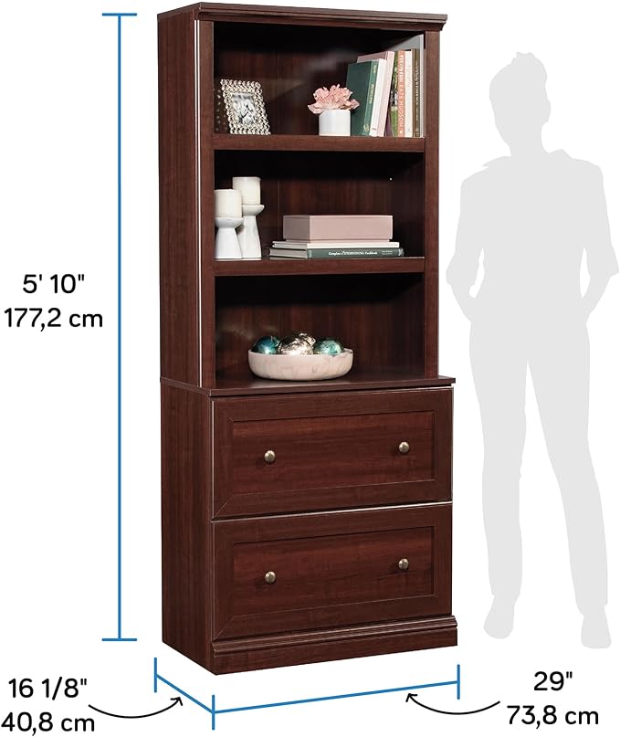 Sauder Miscellaneous Storage Library, in a Select Cherry Finish