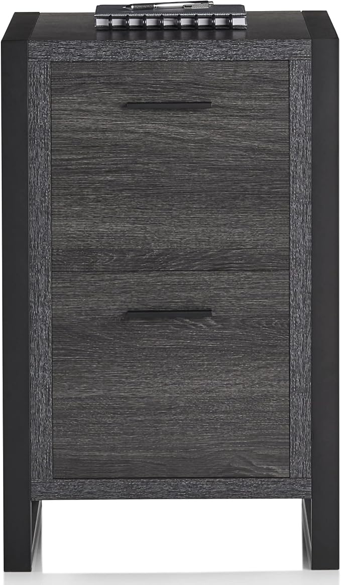 Realspace® DeJori 20" D Vertical 2-Drawer File Cabinet, Charcoal
