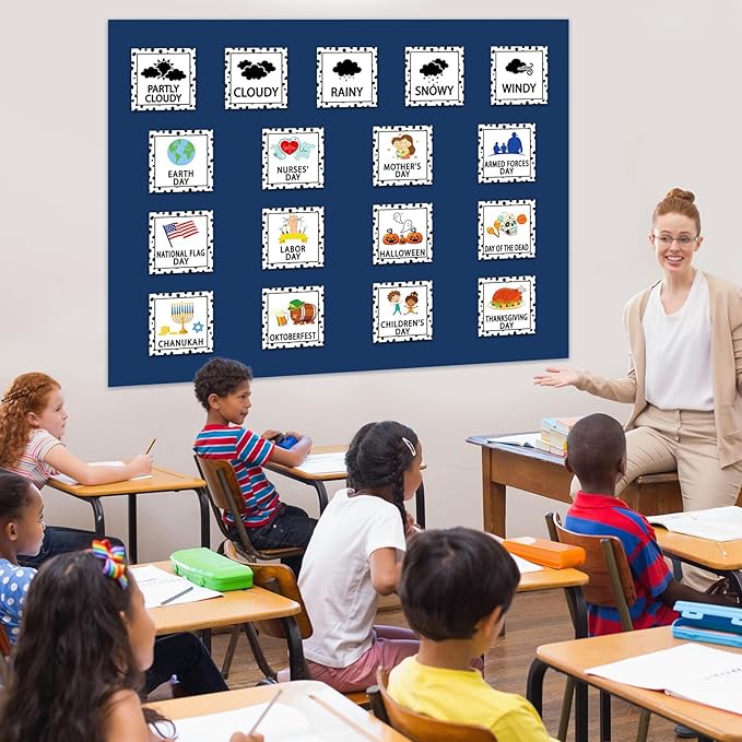 Qyeahkj 17.7in x 20ft Bulletin Board Paper Roll Bulletin Board Background Paper Fade Resistant Classroom Decoration Poster Art Craft Home Wall Education Decor Supplies Navy Blue
