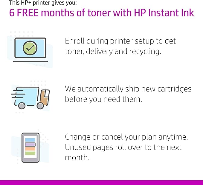 HP LaserJet M209dwe Wireless Monochrome Black & White Printer, Dual-Band WiFi, Bluetooth, Best for Small Business and Home Offices, Compatible with HP Smart App, 6 Months Free Toner with HP+ (Renewed)