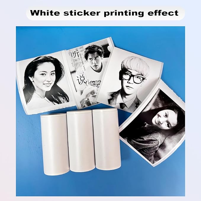 57x25mm Thermal Sticker Paper, 10 Rolls for Mini Thermal Printers – Colorful Self-Adhesive Labels, Compatible with Mini Printers & Label Makers, for DIY, Office, Kids' Cameras