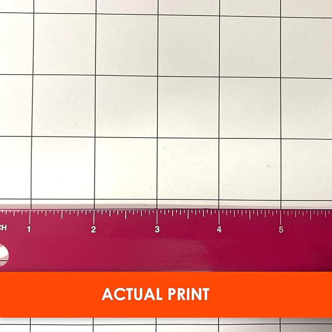 Geyer Instructional 1 Inch Graph Paper Roll – 36” x 100’ Black Grid, Large Format Blueprint Paper, 24 lb Bond for Classroom, STEM, Math & Design Projects