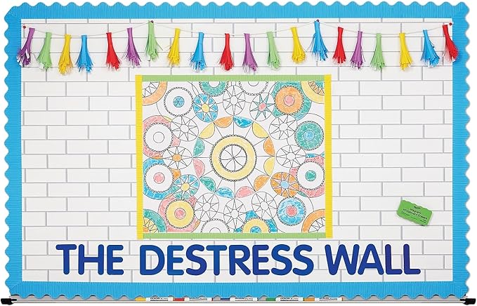 Fadeless Bulletin Board Paper, Fade-Resistant Paper for Classroom Decor, 48” x 50’, White Subway Tile, 1 Roll
