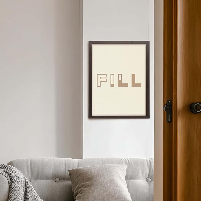 ALPINE INK CO. Abstract Letterform Canvas Poster - Minimal Geometric Typography Artwork - Soft Neutral Modern Style - Living Room Bedroom Office Decor - 16x20 Unframed Canvas Print