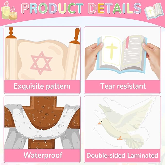 Religious Bible Bulletin Board Set Cell Phone Cutouts Christian Bible Classroom Bulletin Board Decoration Inspirational Christian Jesus Theme Cut Outs for Sunday vbs Church School Classroom Supplies