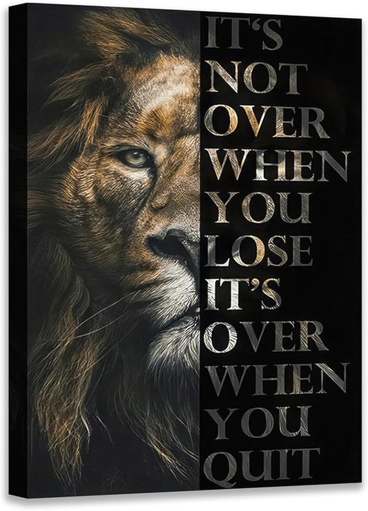 Novatique Motivational Posters for Office Inspirational Lion Wall Art Motivational Wall Decor for Work Inspirational Print for Home Decor, 24 x 36inch