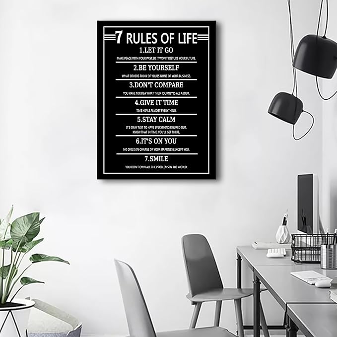 Motivational Canvas Wall Art Home Decor Inspirational Entrepreneur Quotes Poster Print Modern Positive Theme Painting Artwork for Teens Room Office Bedroom Wall Picture Ready to Hang [18''Wx24''H]