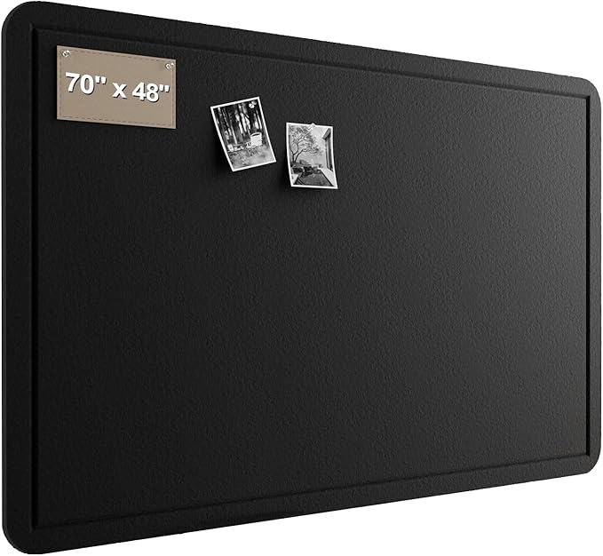 Large Felt Bulletin Board for Wall, 72"x48" Frameless Picture Board, Soft Felt Cork Board for Office, Home Planning & Office Wall Decor, Easy Install Pin Board