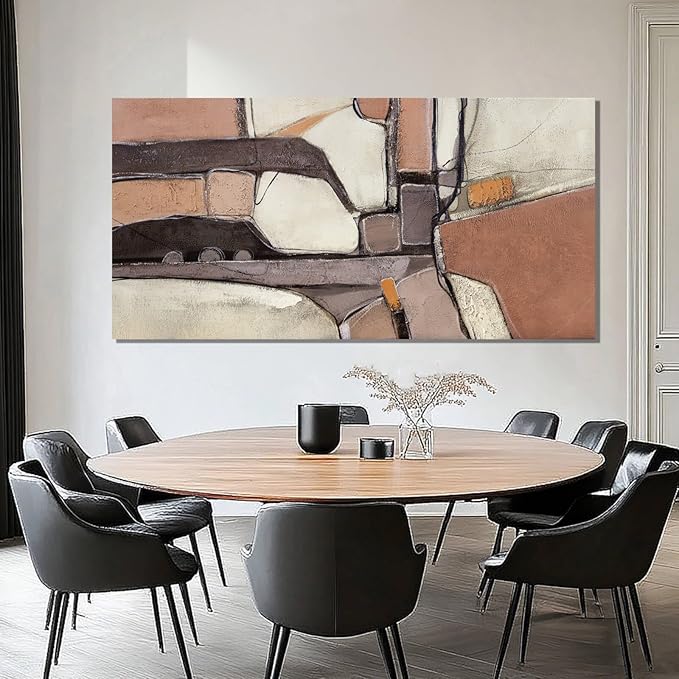 Large Wall Art Grey Canvas Art Wall Decor and Abstract Wall Art Framed for Living Room, Bedroom, and Office, 24" x 48"