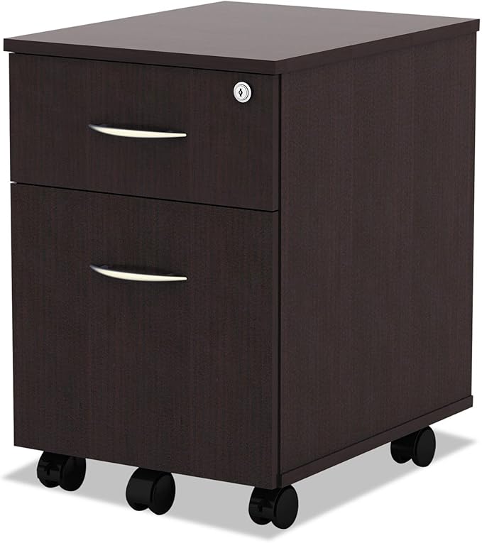 Alera ALE Valencia Series Mobile B/F Pedestal, 15 7/8w x 19 1/8d x 22 7/8h, Espresso