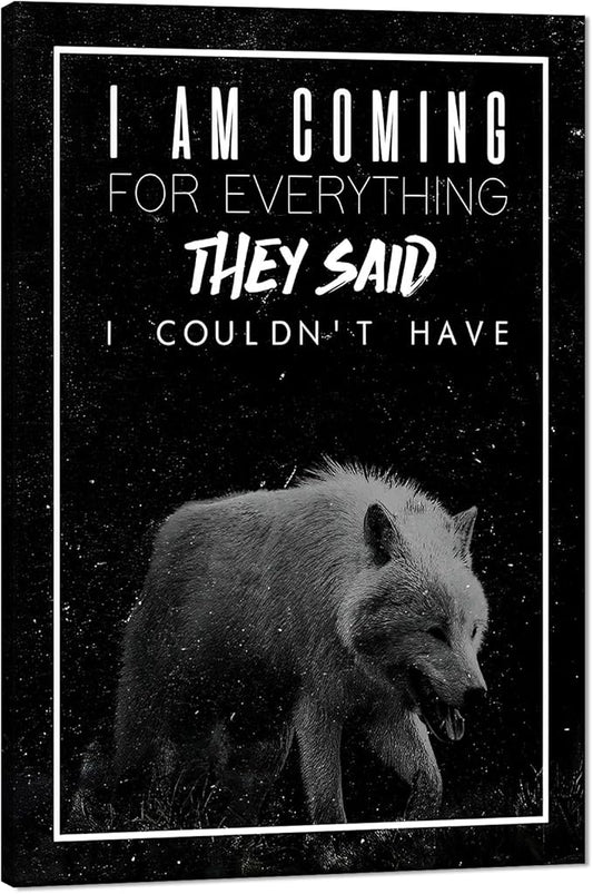 Novatique Motivational Canvas Wall Art Inspirational Entrepreneur Quotes Wall Art Entrepreneur Quote Painting Motivational Office Wall Decor Art for Bedroom Home Decor, 24 x 36inch