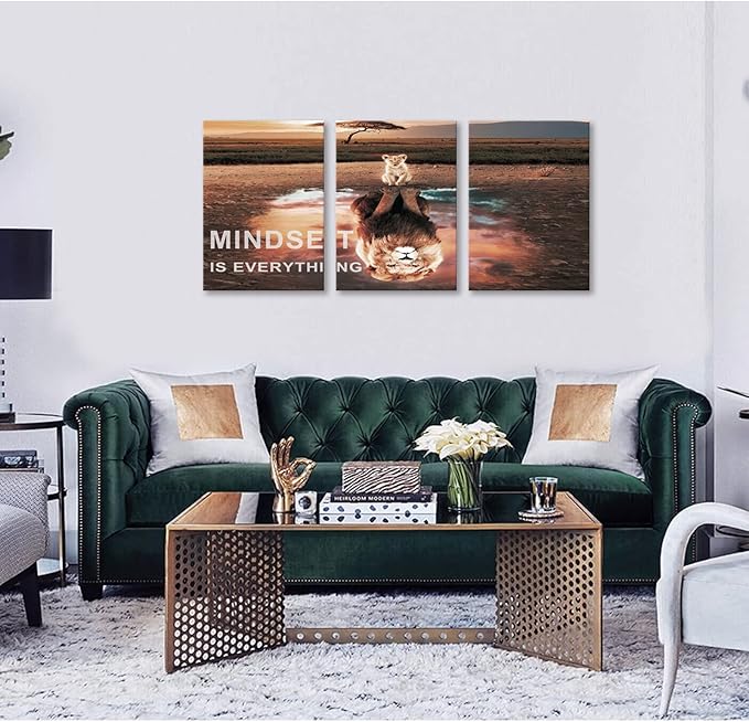 KAWAHONE Inspiration Quotes Wall Art, Motivational Determination Patience Persistence Poster Positive Affirmations Wall Hanging Picture for Home Office Bedroom Dorm Gift for Business Leadership