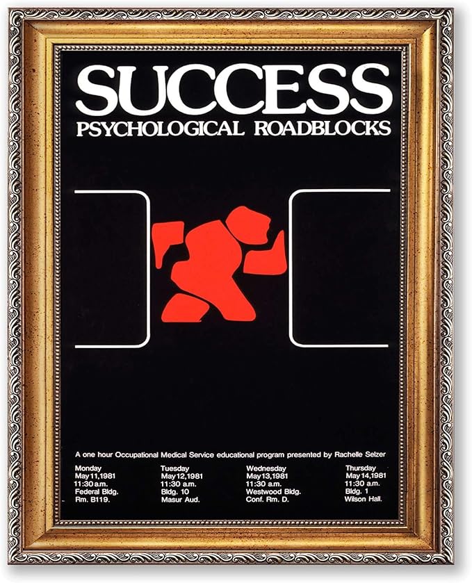Vintage Framed Abstract Success Wall Art Canvas Print Oil Paintings Reproduction World Classics Retro Poster Art Print Stunning Home Decor for Office (Retro Framed,24L X32W)