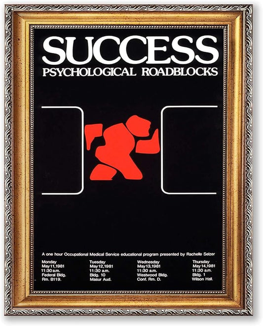 Vintage Framed Abstract Success Wall Art Canvas Print Oil Paintings Reproduction World Classics Retro Poster Art Print Stunning Home Decor for Office (Retro Framed,24L X32W)