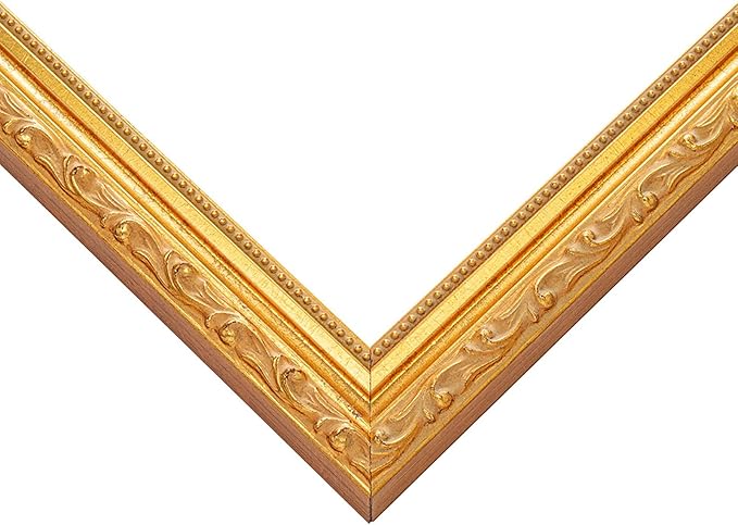 Diploma Frame With Photo Opening Museum Gold Dark Red Over Gold Mat - Fits 10 x 13 Degree and Picture Made in the USA