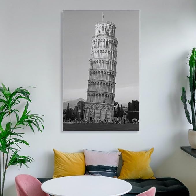 Poster Canvas Painting, Retro Architectural Art, Perfect for Decorating Rooms Or Offices. Frame-style 12x18inch(30x45cm)