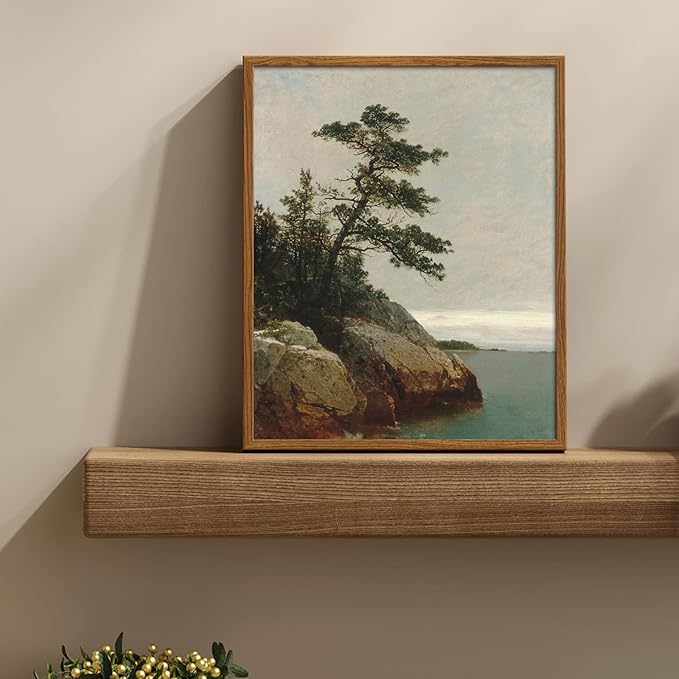 uniro Old Pine Vintage Canvas Wall Art for Home Decor, Spring Landscape Art Print, Old Pine Posters Oil Painting Wall Art, Rustic Wall Decor for Living Room, Bedroom, Bathroom Decor( 8" x 10"-UNFRAMED)