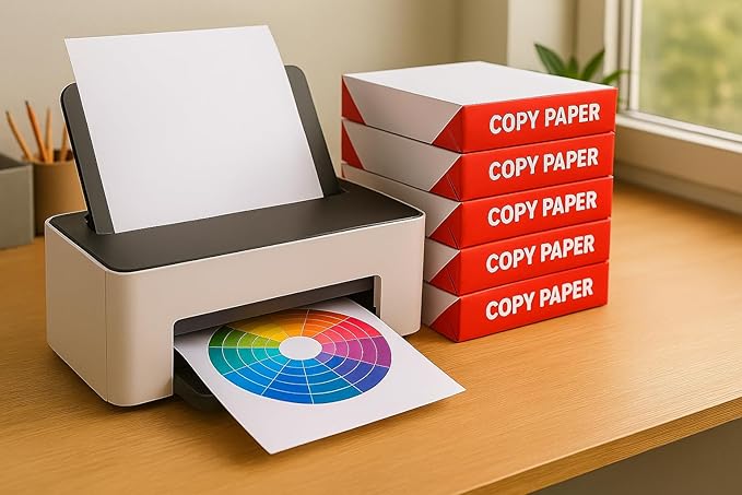6 Reams Copy Paper (3,000 Sheets) – 8.5 x 11", 20 lb, Bright White – Recyclable Packaging, Sustainably Sourced – Multipurpose Printer & Copier Paper for Office, School, Home