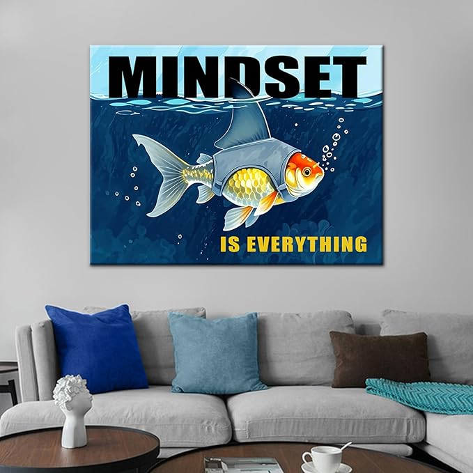 Large Inspiring Wall Art Decor Inspirational Quotes Wall Art Motivational Canvas Picture Poster Positive Painting Print for Living Room Gym Office Decor Stretched and Framed [40''Wx 30''H]