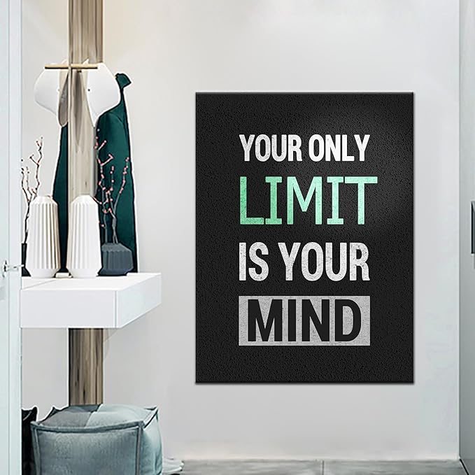 Inspirational Canvas Wall Art Motivational Positive Entrepreneur Quotes Poster Print Canvas Painting Office Home Living Room Gym Wall Decoration Framed Ready to Hang [30''Wx 40''H]