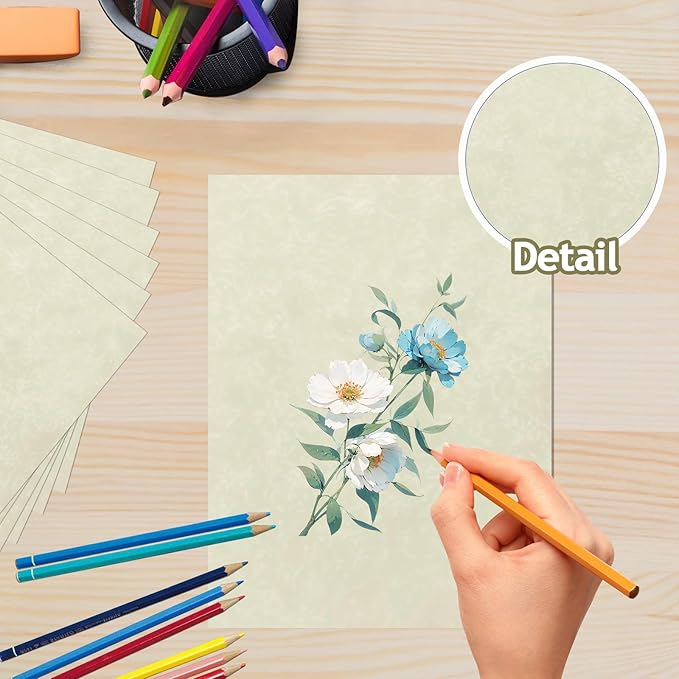 90 pcs Parchment Paper, 8.5 x11 Certificate Paper, 80 GSM Double-Sided Stationery Paper for Resumes & Diplomas, Letter Size Diplomas for Printing & Writing