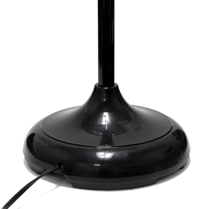Simple Designs LF2006-BAW 67" Contemporary Multi Head Medusa 5 Light Adjustable Gooseneck Black Floor Lamp with White Shades for Kids Bedroom Playroom Living Room Office (Pack of 2)