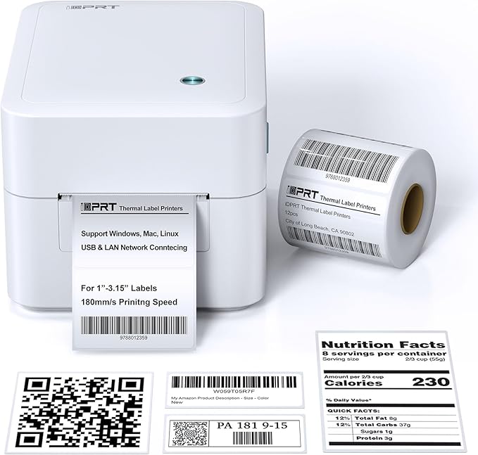 iDPRT Thermal Label Maker - SP310 Label Printer Label Maker SP320E for Barcode, Address, Filling and Storing for Home, Office&Small Business