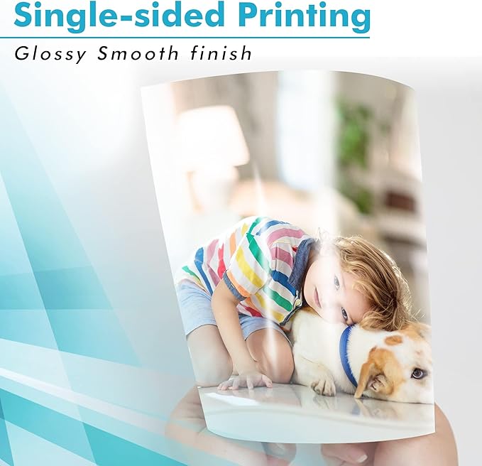 Koala Glossy Inkjet Photo Paper Thick 8X10 Inches 100 Sheets 54lb Picture Paper for Inkjet Printer Use DYE INK for Family Photos 200gsm