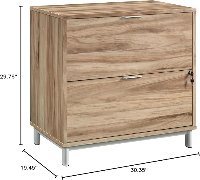 2 Drawer File Cabinet with Lock, Home Office Filing Organizer, for Letter Legal A4 Size Labeled Folders File Folder Storage, Wood Lateral Filing Cabinet (Lateral File Cabinet-02)