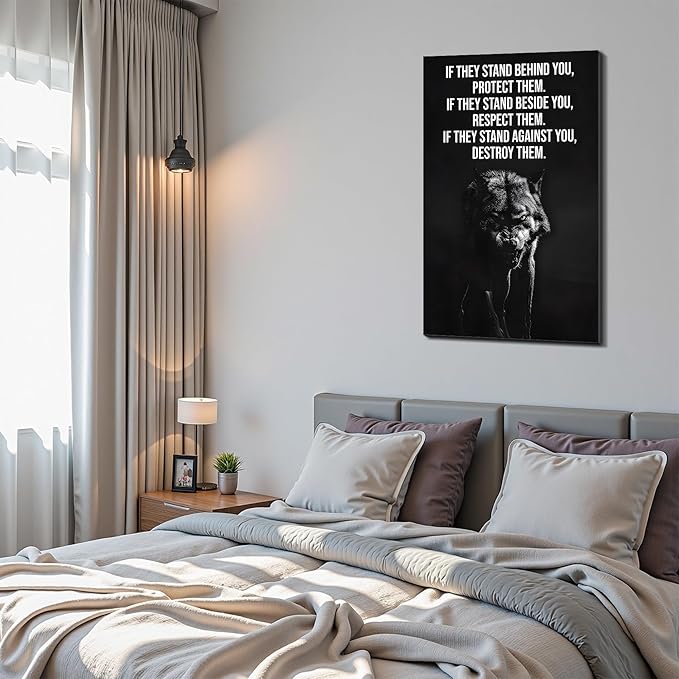 Inspirational Wall Decor Framed Canvas Prints Motivational Quotes Art for Office Home Bedroom Living Room Gym Dorm Man Cave Made in USA