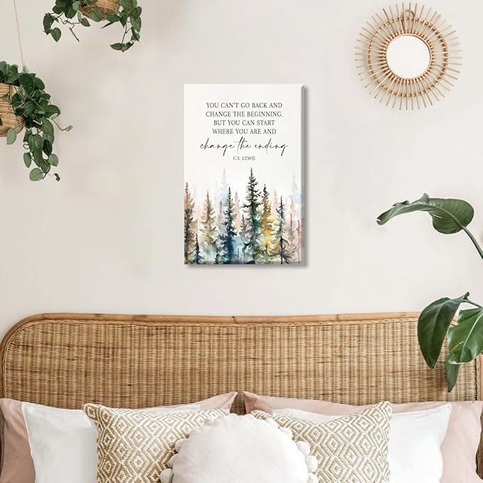 Motivational Office Wall Decor CS Lewis Quote Inspirational Wall Art Positive Affirmations Canvas Prints Encouraging Motivational Posters For Office Bedroom Living Room Home 12x16inch Unframed