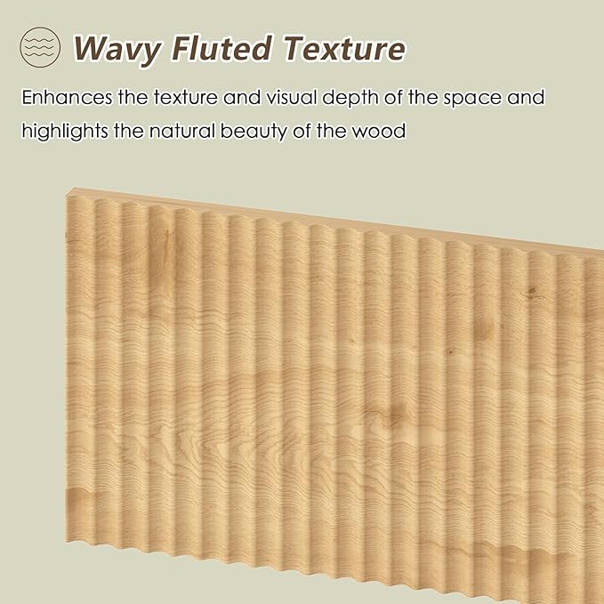 Fluted Computer Desk with 2 Drawers, 39 Inch Small Computer Desk with Storage, Compact Writing Study Desk for Small Spaces