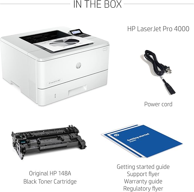 HP LaserJet Pro 4001dn Black & White Printer (Renewed)