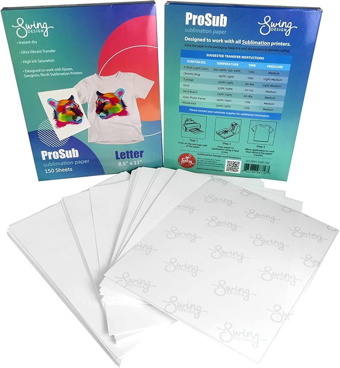 Premium Sublimation Heat Transfer Paper 8.5" x 11" - 150 Sheets