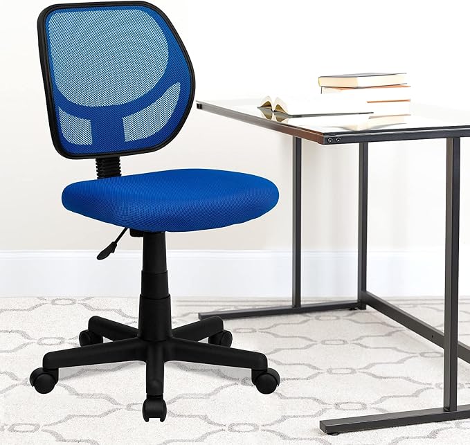 Flash Furniture Neri Low Back Blue Mesh Swivel Task Office Chair
