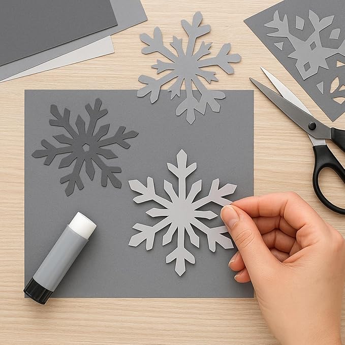 PA Paper Accents Stash Pack Cardstock Pack 12" x 12" Grays colored cardstock paper for card making, scrapbooking, printing, quilling and crafts, 65lb., 40 pieces