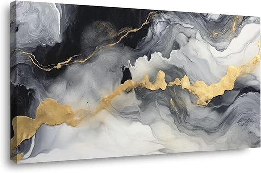 VOCBAN Wall Art Office Grey Bedroom Wall Art Painting Canvas Prints Contemporary Picture Artwork for Home Living Room Bathroom Decor-50x100cm(20x40in) Framed