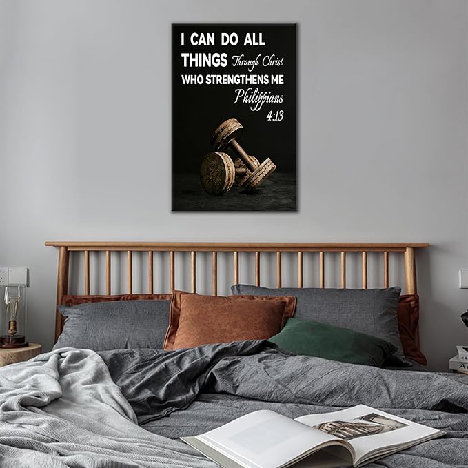 Motivational Wall Art Uplifting Canvas for Entrepreneur Gym Desk Print to Stay Focused Office Poster Decor Picture Painting Artwork for Modern Bedroom Office Workplace Ready to Hang [12''Wx18''H]