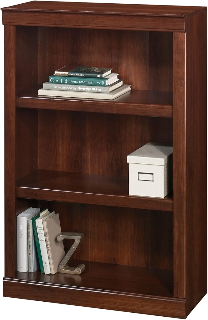 Realspace® 45" H 3-Shelf Bookcase, Mulled Cherry