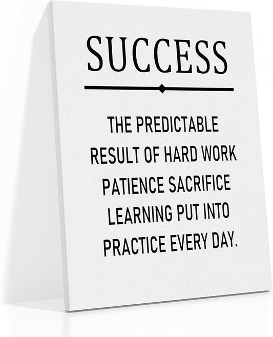 Motivational Canvas Wall Art Home Decor Inspirational Quotes Picture Print Success Positive Theme Painting Poster Artwork for Bedroom Office Workplace Gym Wall Decoration Ready to Hang [18''Wx24''H]