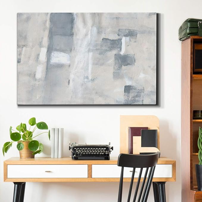 Landscape Wall Art Premium Gallery Wrapped Canvas Abstract Ocean Forest Modern Artwork Decoration for Living Room Kitchen Bathroom Office, Ready to Hang