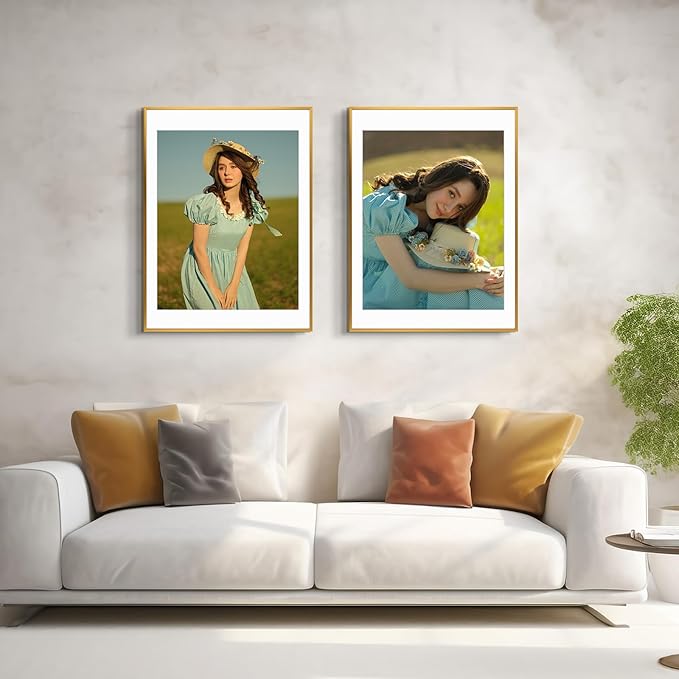 Golden State Art, Gallery Wall Frame Set of 6 - Bronze 18x24 Aluminum Photo Frames with Mat for 16x20 Pictures - 18 x 24 inch Metal Frame with Real Glass Cover - Elegant Home or Office Decor