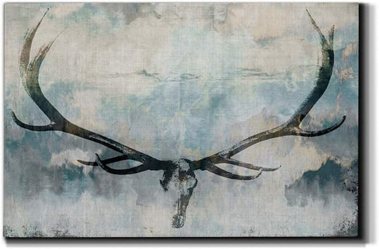 Landscape Wall Art Premium Gallery Wrapped Canvas Abstract Ocean Forest Modern Artwork Decoration for Living Room Kitchen Bathroom Office, Ready to Hang