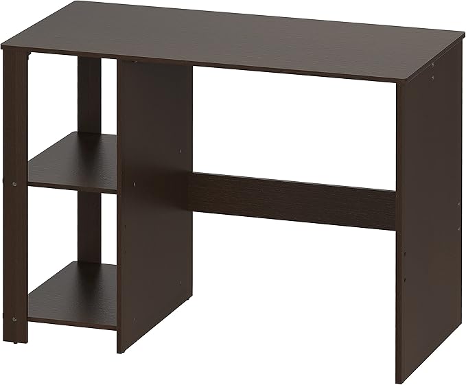 SHW 38-Inch Home Office Computer Desk with Shelves, Espresso