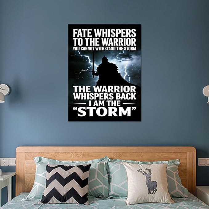 Inspirational Quotes Wall Decor Conquer Challenge Framed Canvas Art 24x18 Inch Daily Motivation Workout Posters for Home Gym Bedroom Decor Entrepreneur Mindset Picture