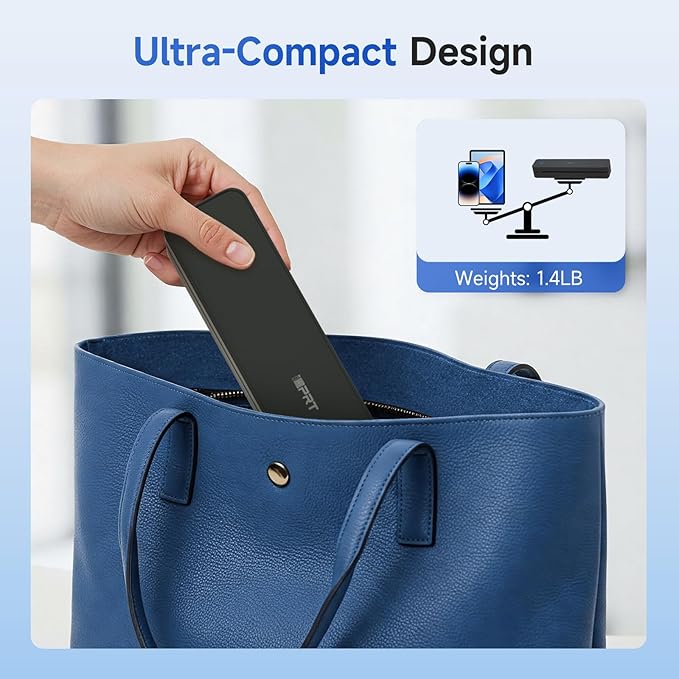 iDPRT Portable Printer Wireless for Travel - Bluetooth Mobile Printer Support for 8.5"x11" US Letter, Inkless Compatible with iOS, Android, Laptop for Office, Car and Home (300DPI, Black)