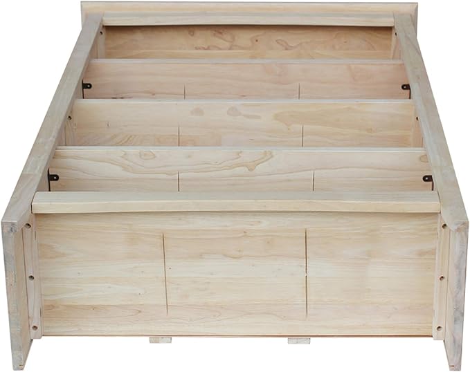 International Concepts Shaker Bookcase, 48-Inch High, Solid Parawood, Unfinished