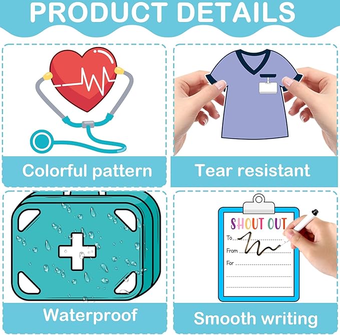 Healthy Staff Shout Outs Bulletin Board Decorations Nurse Staff Shout Outs Bulletin Board Set Appreciation and Recognition DIY Craft Cutouts for Back to School Classroom Healthcare Decor Supplies