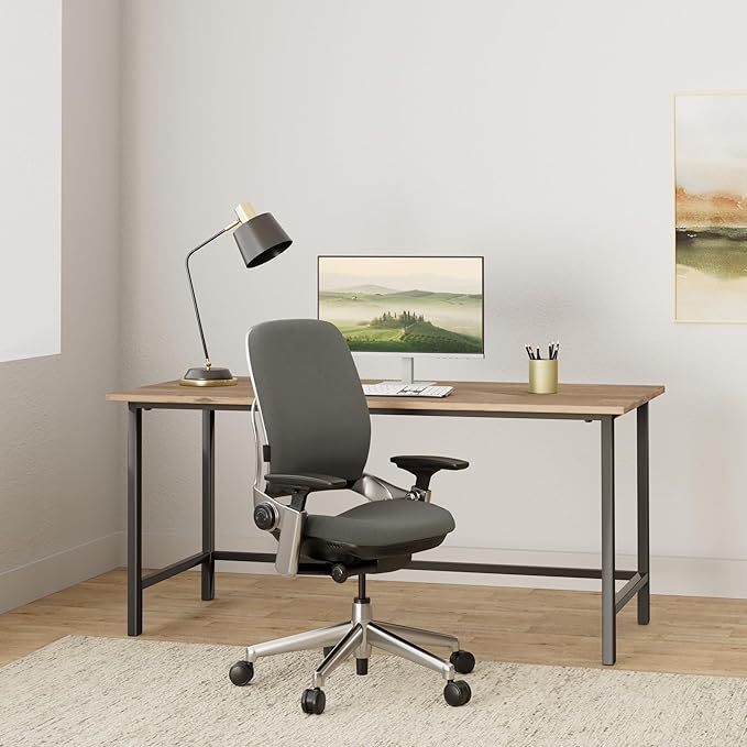 Steelcase Leap Office Chair - Ergonomic Work Chair with Wheels for Carpet Flooring - Supports Unique Body Shape - with Natural Glide System & Liveback Technology - Night Owl