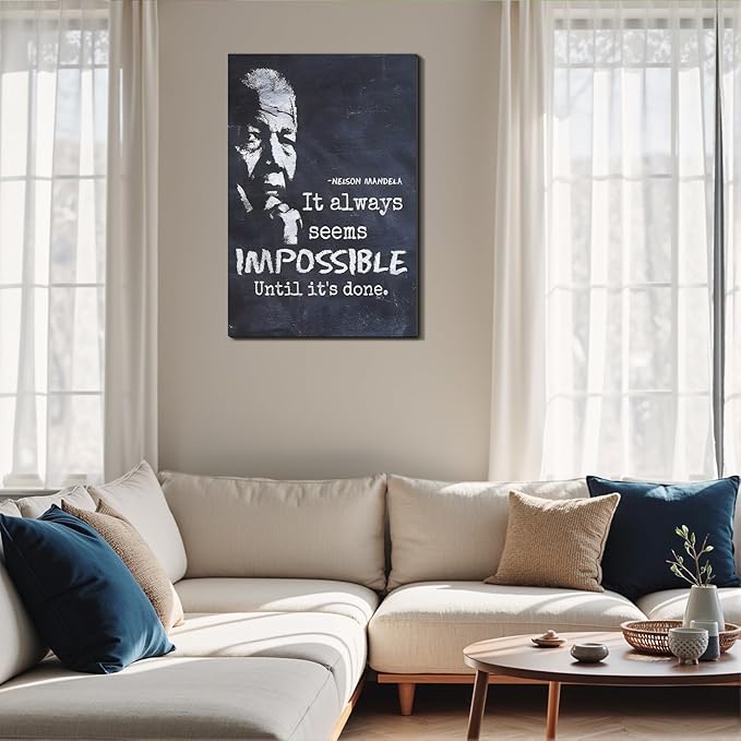 Office Wall Decor Motivational Framed Canvas Wall Art Inspirational Prints for Home Bedroom Living Room Gym Dorm Classroom Made in USA